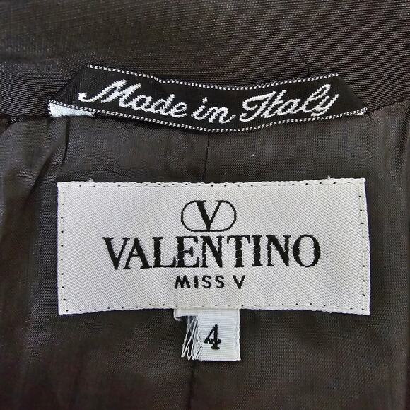 VALENTINO Miss V Blazer Jacket Bead Embellishment 14 / L Made in Italy Vintage - Picture 12 of 14